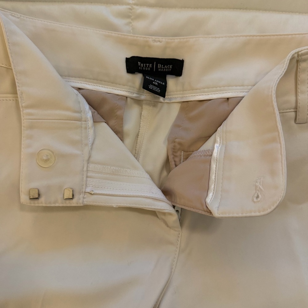 White House Black Market Cream Trousers - Picture 4 of 11